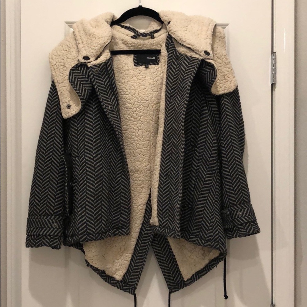 Hurley Chevron Sherpa Coat
